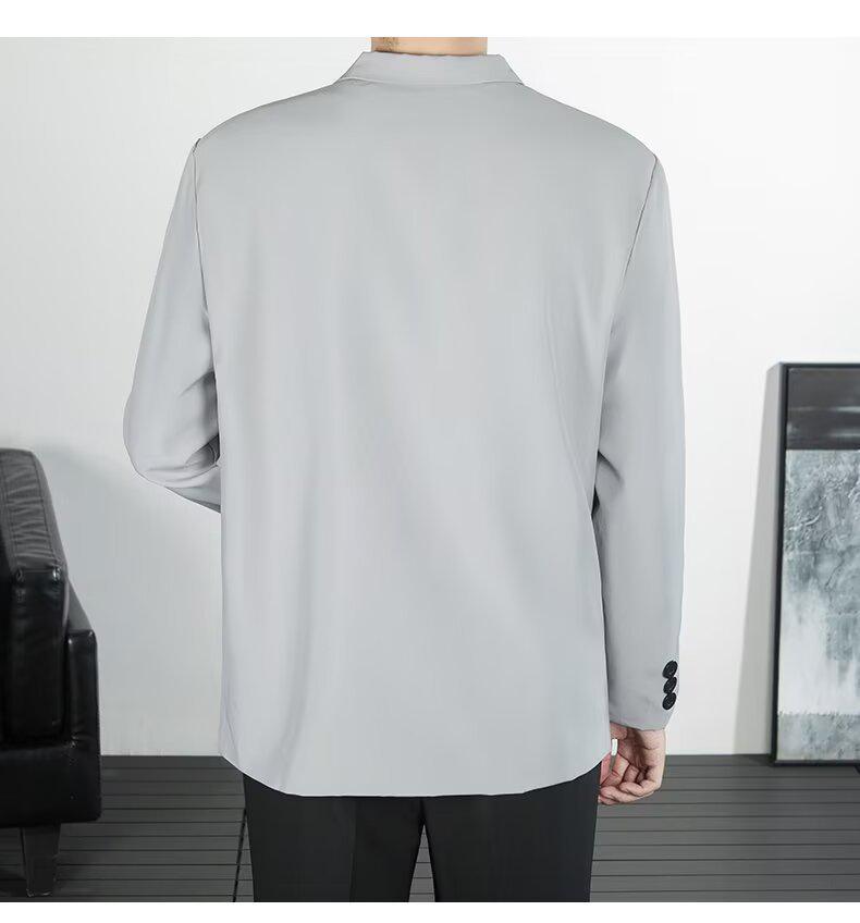 Pánské 2024 Neformální Business Sako: Jednobarevný, Volný střih, Jarní/Podzimní móda