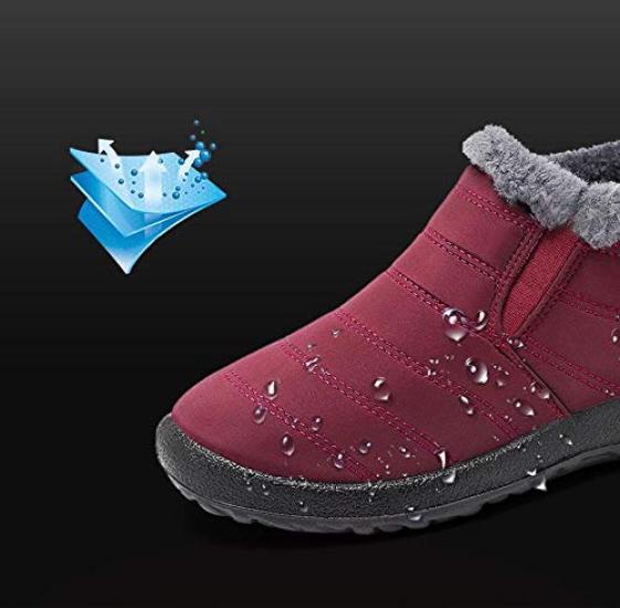 Cold Weather Side Winter Size 3E and more Snowshoes, Shoes, Unisex, Waterproof, Water-Repellent, Gore, Slip-On Boots, (25.5 cm, Black)