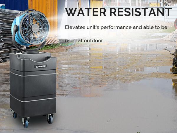 XPOWER FM-88WK Durable Water Pump & Tank Air Circulator Long-Lasting Mist Fan Multi-purpose Oscillating Misting Fan with Built-In Water Pump