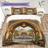Muslim Pattern Bedding Uilt Set Uilt Cover Pillowcase Home Decoration Birthday Gift (1 * Duvet Cover + 2 * Pillowcase  Without Core)132