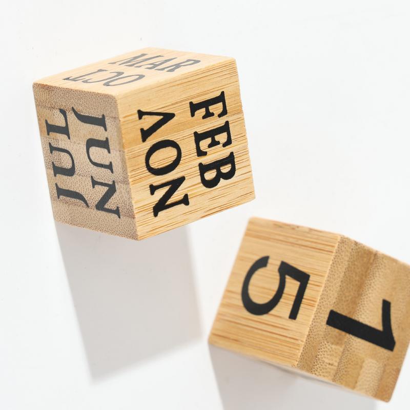 Деревянный календарь куб вечный блок календарь для стола креативный блок календарь — фото 5
