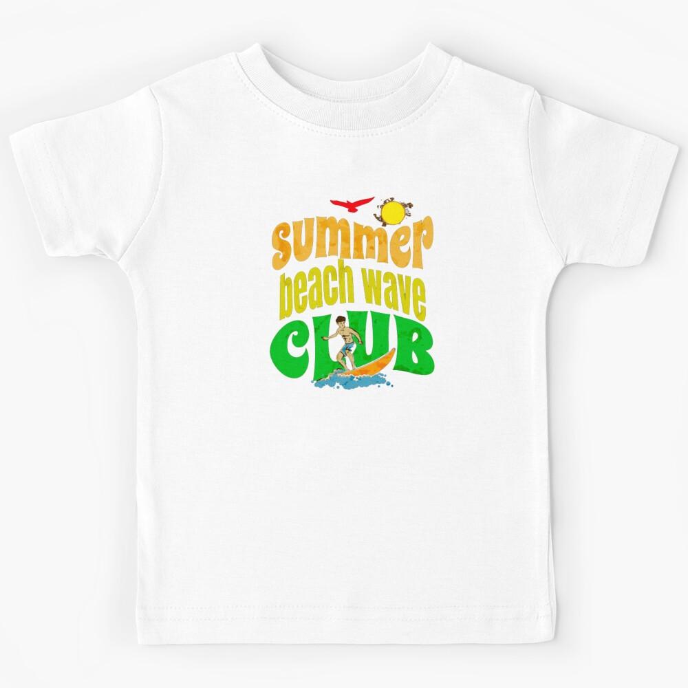 summer beach wave club Kids T-Shirt 130