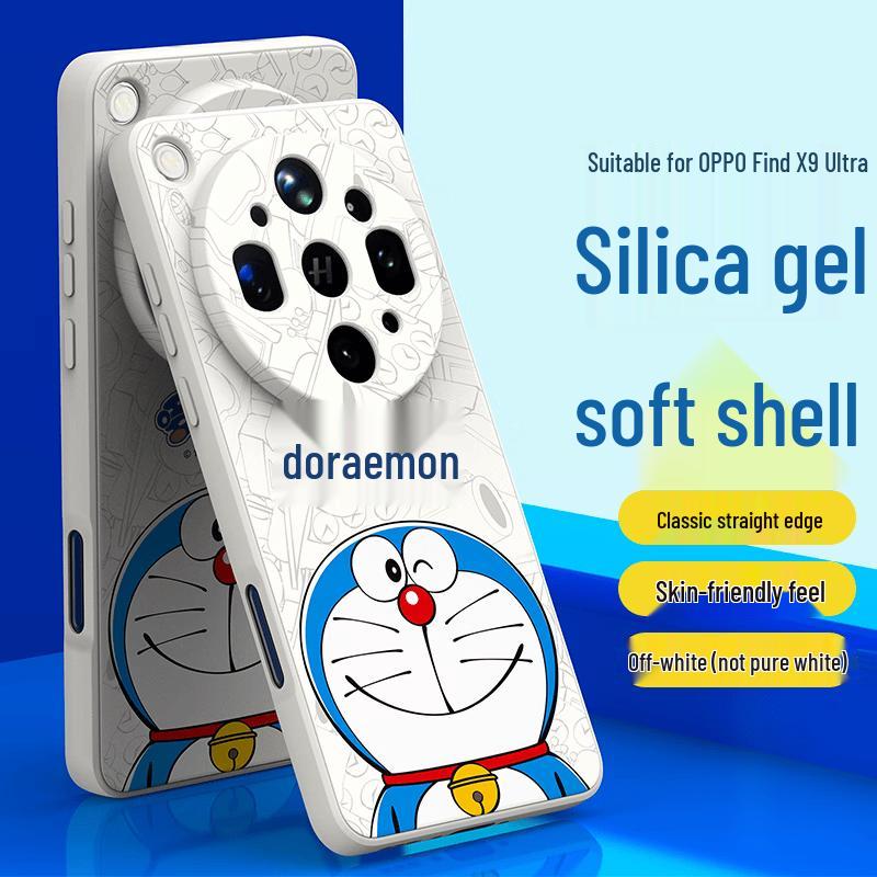 

Purecolor Doraemon Smiling Dora Silicone Phone Case for OPPO Find X9 Ultra OPPO Find X9 Ultra