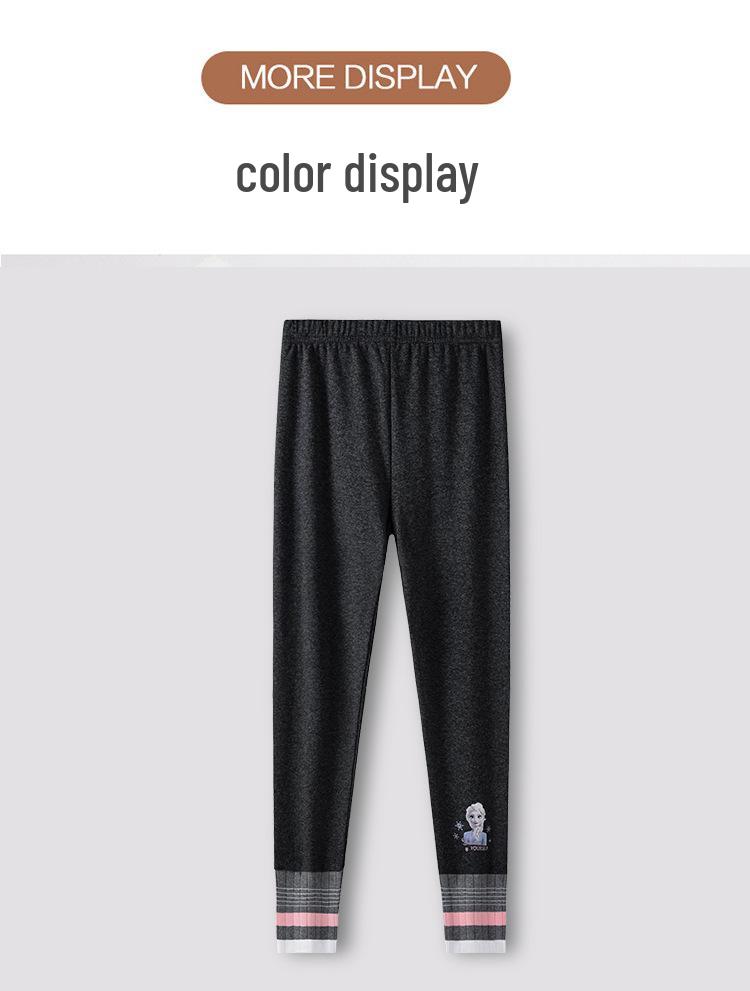 Disney Elsa Princess Girls' Autumn/Winter Leggings - Fashionable, Casual, Elastic Versatile Pants