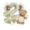 Magic Cake Bear Aluminum Film Balloon Set Birthday Party Balloon Decoration Venue Photo Arrangement