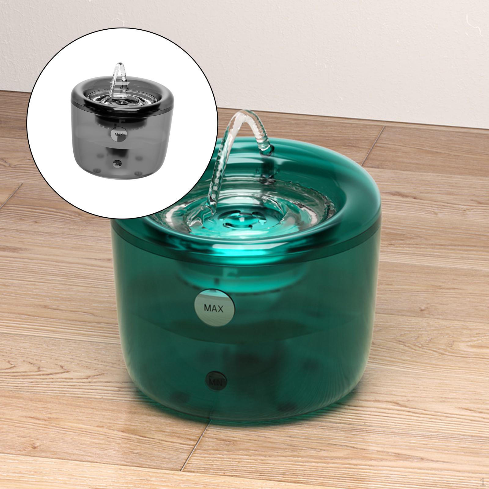 

.6L 56.32Oz Cat Water Fountain Automatic Small Dogs Feeder Pet Waterfall Drinking Bowl серый