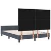 Boxspring Bed with Headboard Dark Grey 140 x 200 cm Velvet