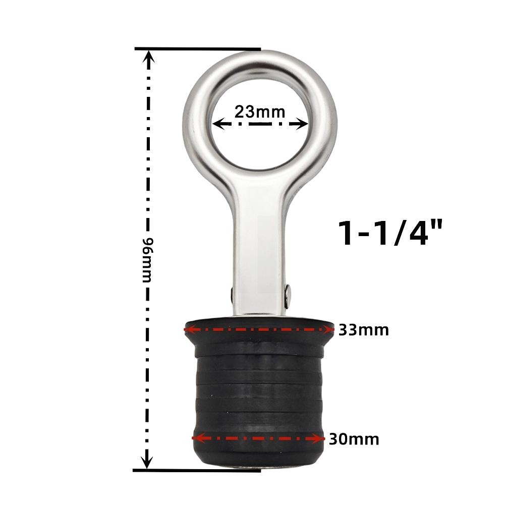 For Durable Drain Stopper Seal with Stainless Steel and Rubber 2 Pieces for Boats Lawn Rollers Drainage Outlet