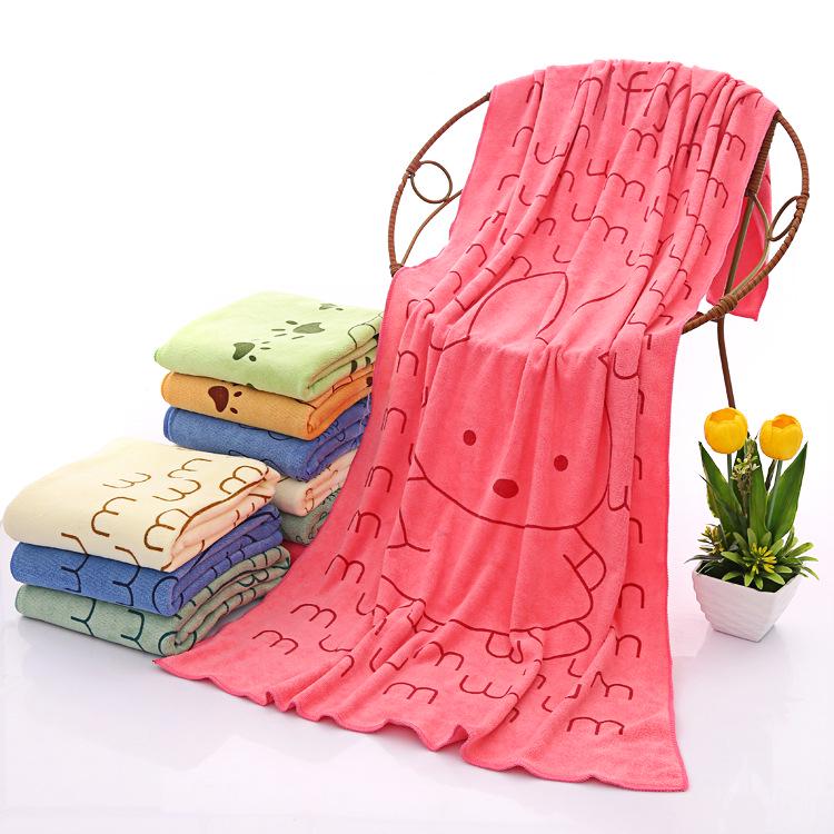 Gaoyang Cartoon Quick-Dry Children's Bath Towel, Water-Absorbent, 70x140cm, Adult & Beach Use