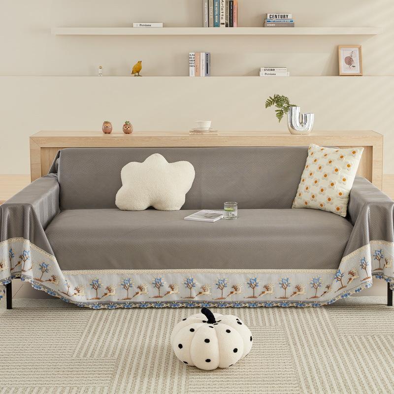 Summer New Sofa Cover Cloth Sofa Towel Full Covered Seat Cushion for Summer Universal Non-Slip Backrest Towel Cover