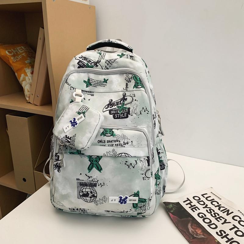 Студенческая школьная сумка кампуса с принтом граффити — фото 20