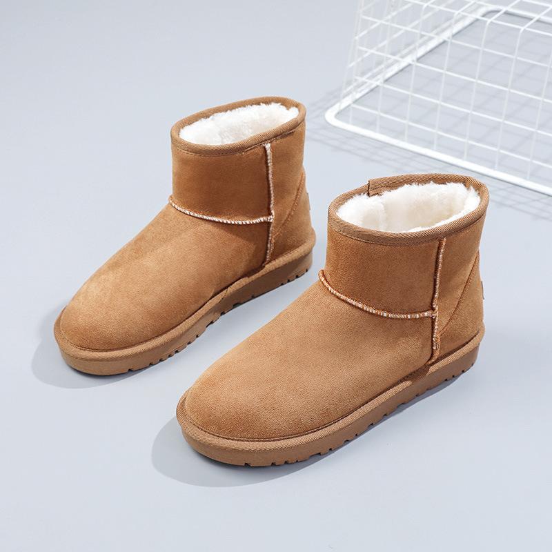 [Customized] RU111 snow boots women's winter velvet bread shoes 2025 new non-slip 5854 snow cotton short boots