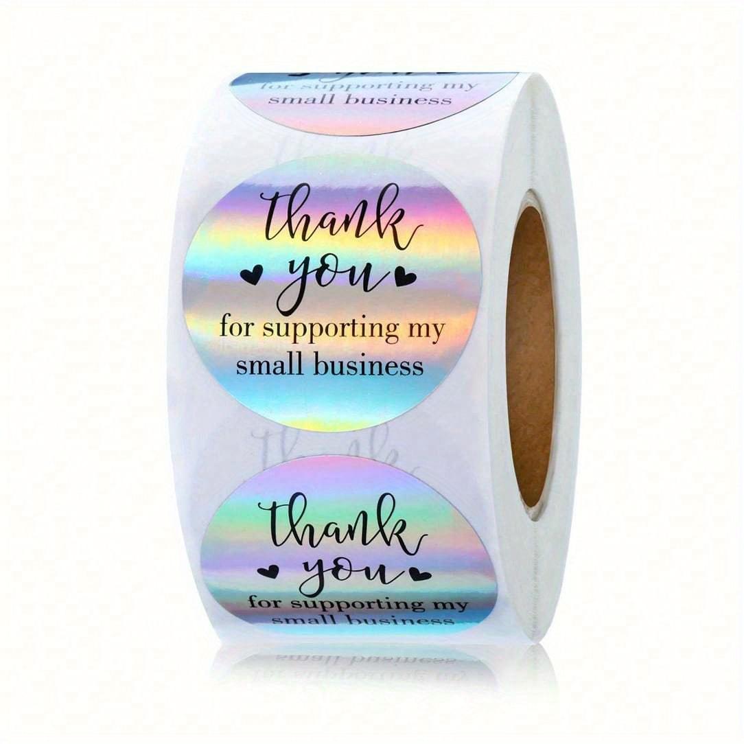 

500pcs/Pack Assorted Laser Thank You Stickers Back To School one-size серебряный