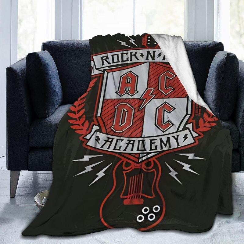 Nová 3D tištěná deka AC/DC Rock Band, měkká flanelová přikrývka, teplá sherpa deka pro všechna roční období, na postele, pohovku, do kanceláře