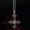 Vintage Gothic Cross Pendant Necklace For Men  Party Trend Punk Jewelry Halloween Gifts