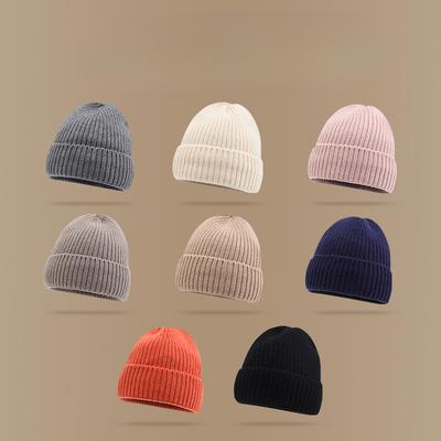 Knitted Hat for Women In Autumn and Winter New Wool Hat Warm Versatile Casual and Fashionable Cold Hat Men's Cold Hat Solid Color