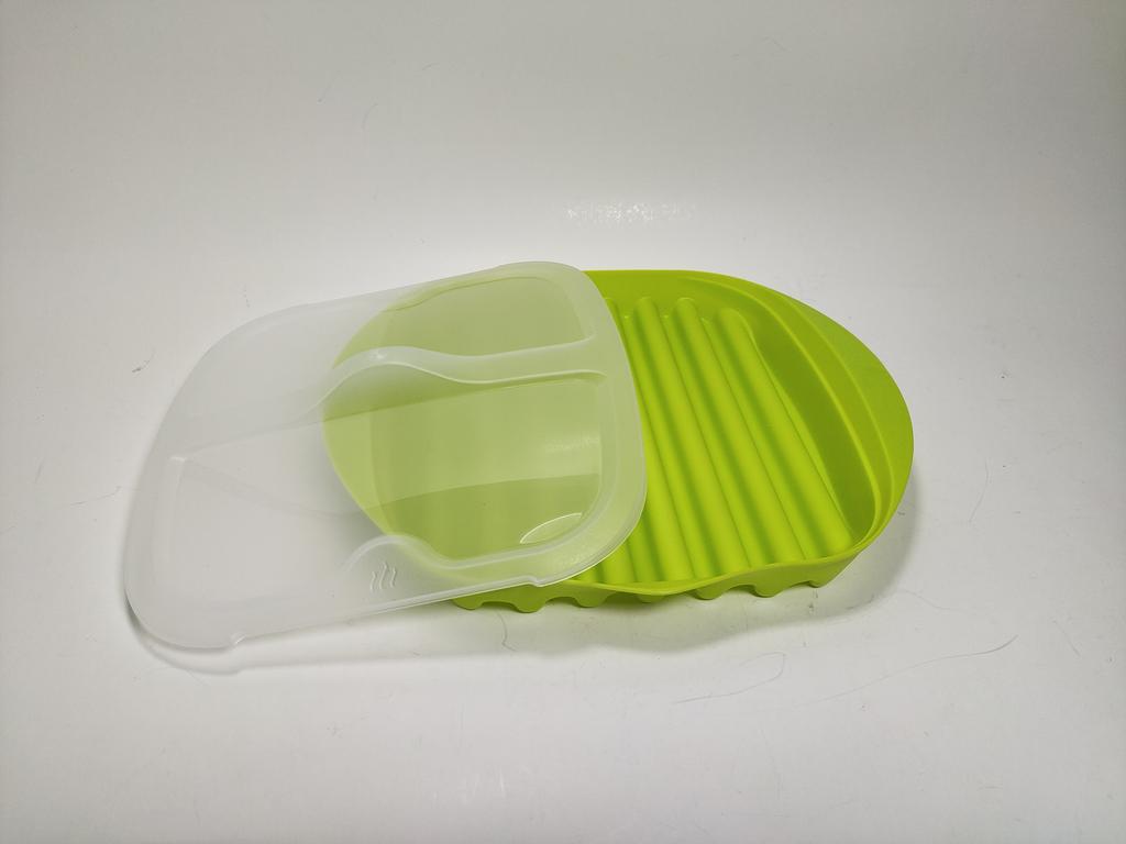 Microwave Bacon Maker Cookers Tray With Splatter Lid BPA-Free Microwave Bacon Grill Pizza Tray Efficient Food Prep Kitchen Tools