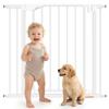 Stair Safety Gate Barrier Gate Without Drilling with Automatic Closing for Children Kitchen Stairs 76-88 X 76 Cm White