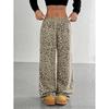 Women's Leopard Print Wide-Leg Casual Pants - Loose, Versatile, Long