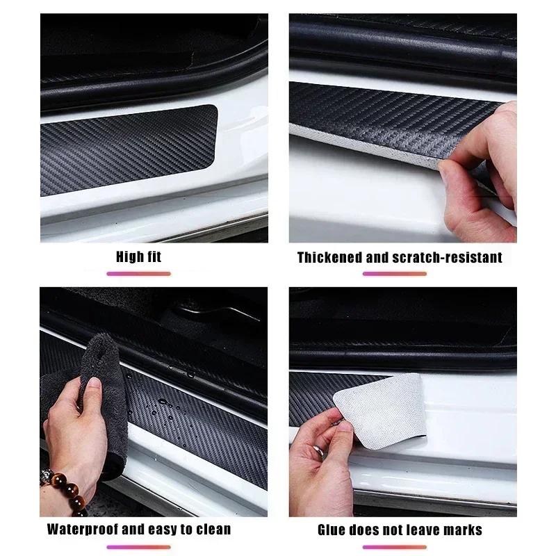 Car Decals for DACIA Duster Emblem Spring Lodgy Dokker Door Threshold Anti Scratch Protective Film Sill Waterproof Stickers