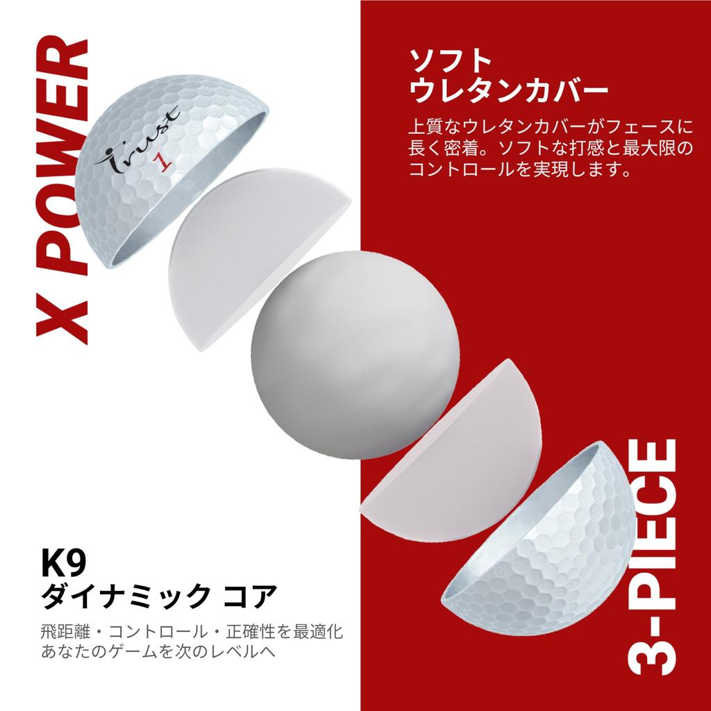 Trust Bison X Power Golf Overwhelming Stop Where You and Comfortable Urethane Suitable for Head Speeds of and Up One Dozen in Pearl Balls Distance,