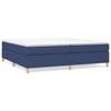 3144552 vidaXL Lit à sommier tapissier avec matelas Bleu 200x200 cm Tissu