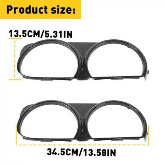 Pair Front Headlight Lamp Bezel Trim Left & Right For Dodge Challenger 2015-2019