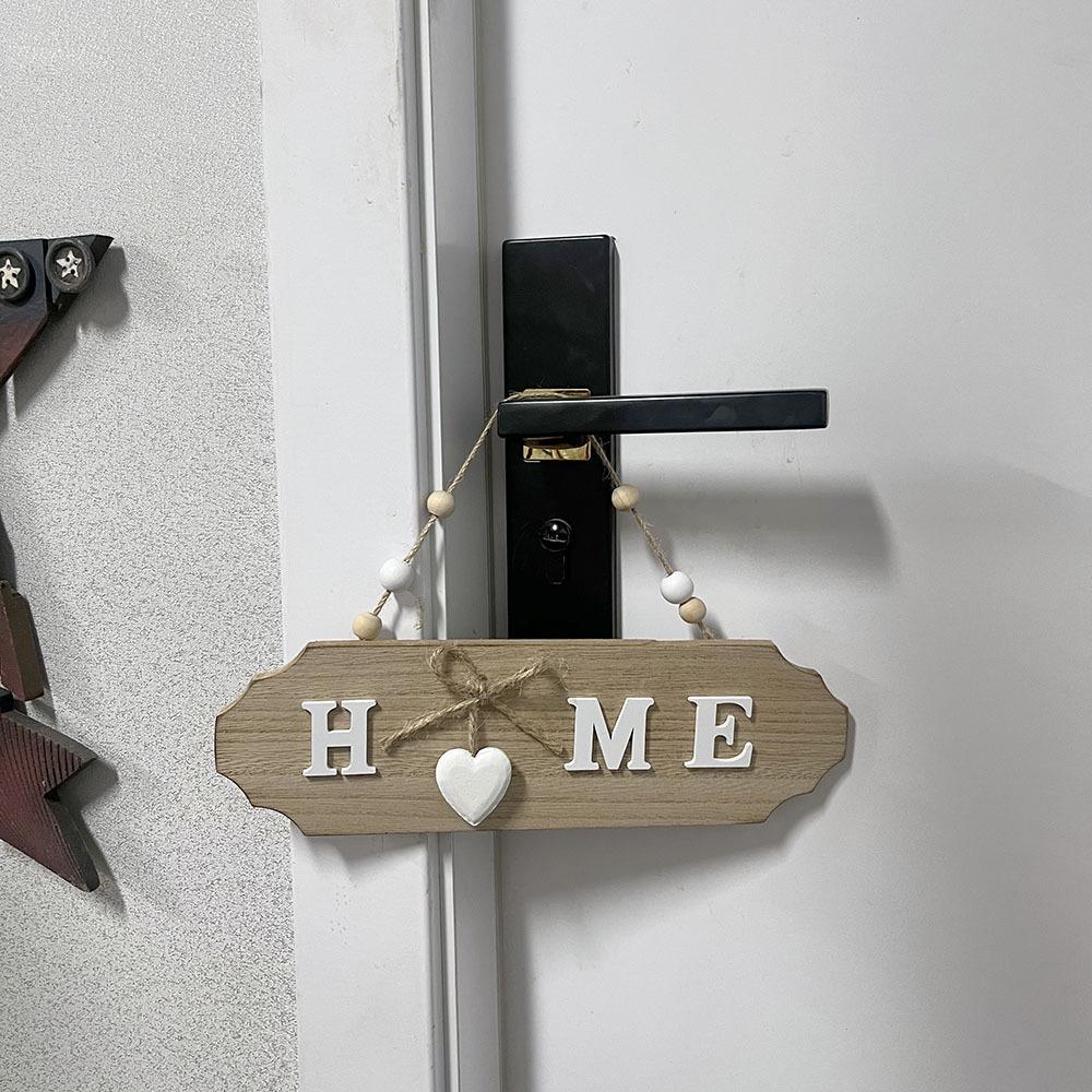 Nordic Wooden Welcome Door Sign with Bow - Entrance Home Decoration