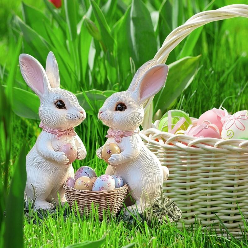 Easter Rabbit Garden Stake Acrylic Rabbit Sign Realistic Animal Figurine Suitable for Outdoor Decoration and Flower top sale