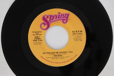 7-tums skiva MAX! - Älskar du mig (Eller gör du inte det) SPR73041 Spring Records 1984 US Rock Begagnad