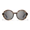 Chanel Okulary przeciwsłoneczne okrągłe z logo świątyni, unisex, styl dla par, brązowe