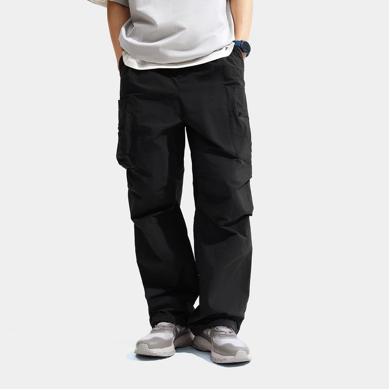 Li Ning CF Suo Solid Color Mid Waist Comfortable Breathable Versatile Water Resistant Straight Casual Pants Men Bottoms Black AYKV203-4