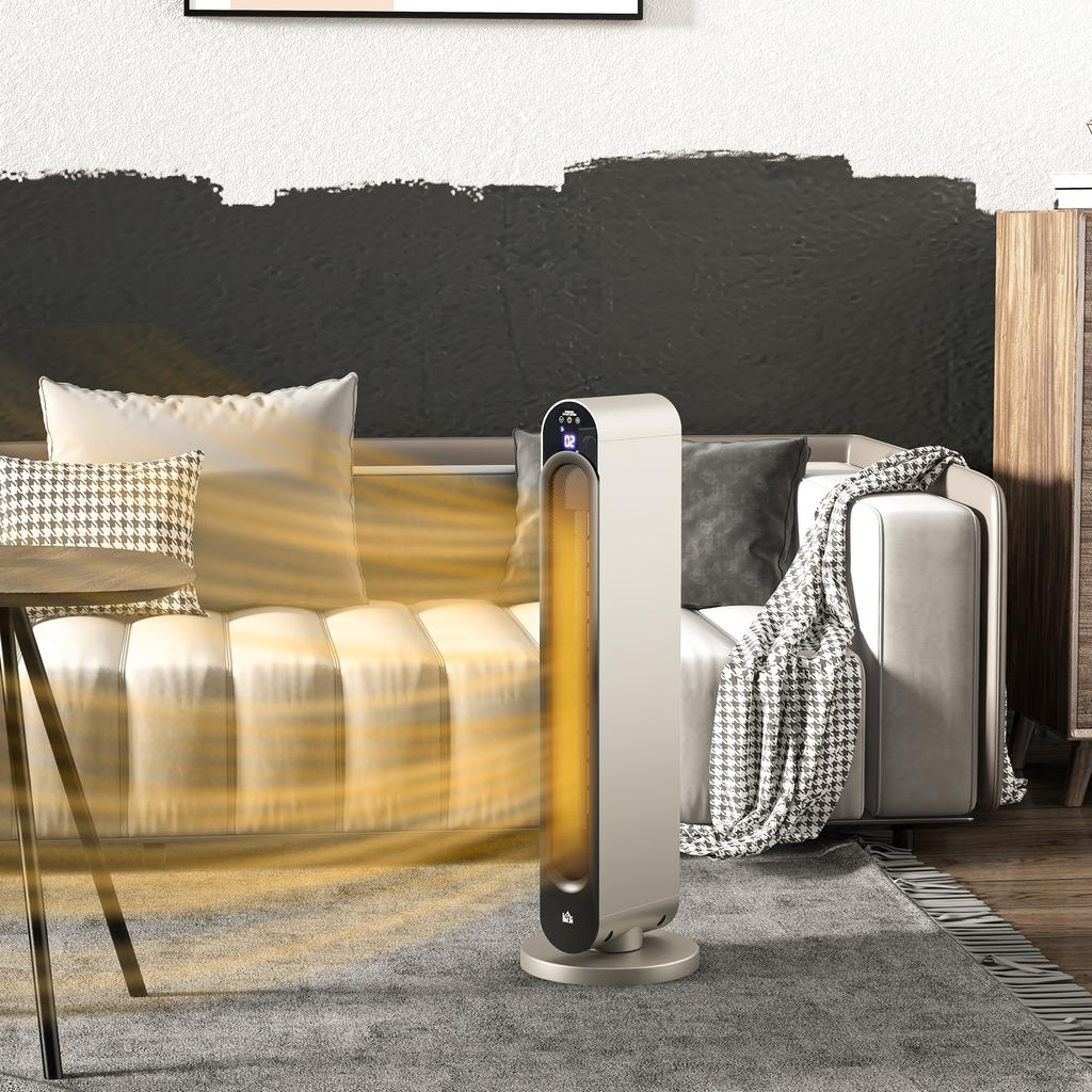 2kW PTC Ceramic Tower Heater, 10-35 Degrees C Temperature Range