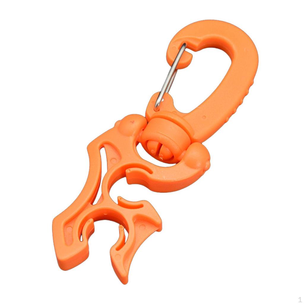 Scuba Clips for Men Women Practical Rotatable Quick Release Double Hose Holder with Clip Regulator