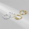 Korean Style S925 Sterling Silver Knotted Rope Ear Cuff Earrings