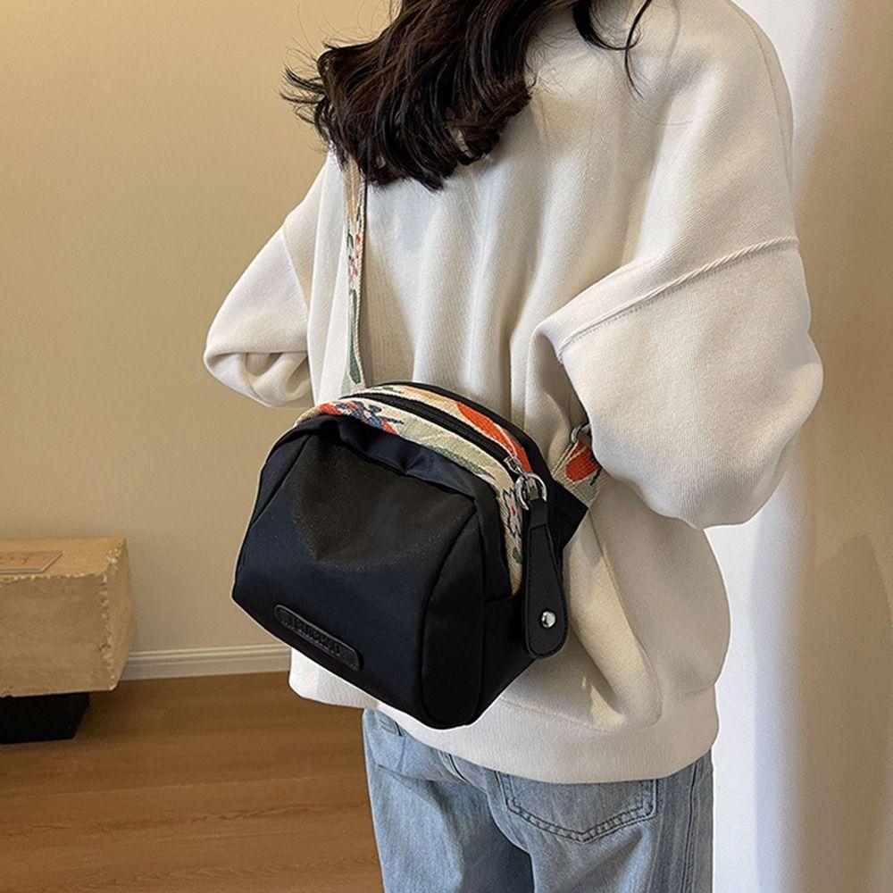 Large Capacity Shell Bag Wide Shoulder Strap Shoulder Bag Fashion Handbag Purse  Outdoor