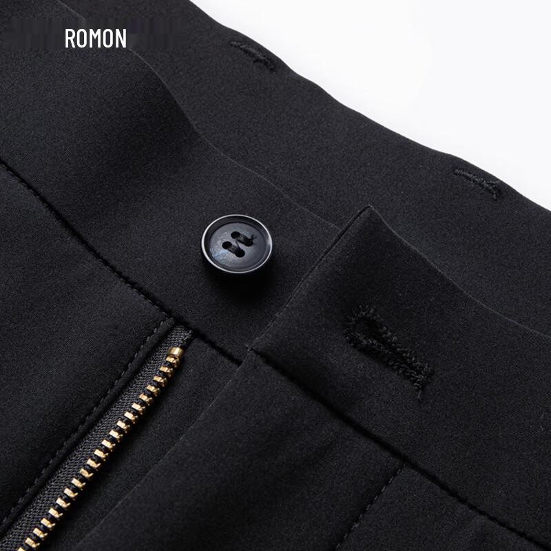 ROMON Men's 90% Goose Down Straight-Leg Suit Trousers