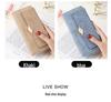 Women's 2025 Korean PU Leather Retro Leaf Buckle Long Wallet Clutch