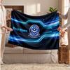 Portsmouth FC Personalized Fleece Blanket With Football Logo, Custom Name Text Soft Warm Home Throw Blanket