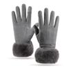 Velvet Winter Gloves Thick Women Mittens Skiing Plush Gloves  Outdoor