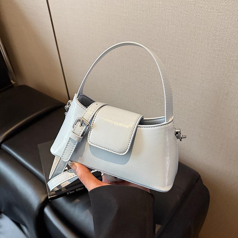 Premium Sense Portable Small Bag Women's 2025 New Fashion Shoulder Bag Simple Casual Messenger Bucket Bag