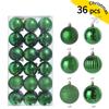 36p Christmas Alien Ball Pendant Christmas Tree Decoration Pendant Set Christmas Ball Festival Decoration Scene Arrangement