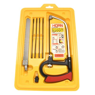Scie à main polyvalente 8 en 1, bricolage, acier, métal, bois, verre, Kit de 6 lames, travail du bois, modèle d'outil de loisirs