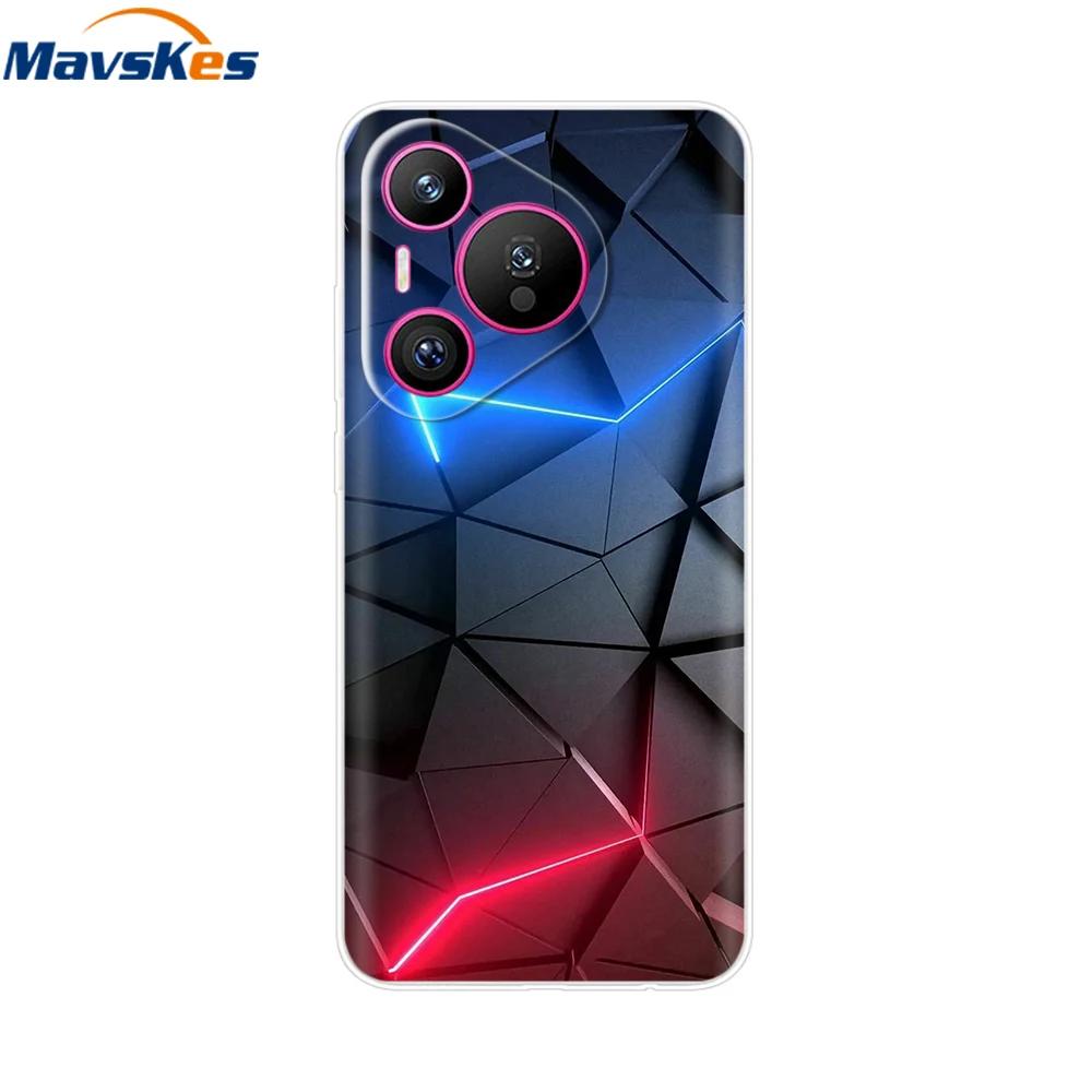 For Huawei Pura 70 Pro Case Pura 70 Clear Back Cover Pretty Girl Bumper Soft TPU Funda For Huawei Pura 70 Pro+ Pura70 Ultra Capa