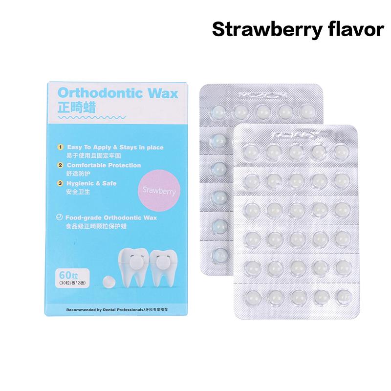 60Pcs Dental Orthodontic Wax Protective Brace Wax Orthodontic Anti-Grinding Food Grade Individually Packaged Superior Hygiene