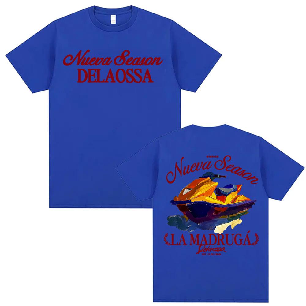 Rapper Delaossa NUEVA SEASON La Madruga Merch Tshirts Men Women Fashion Summer Style Short Sleeve Oversized T Shirt Streetwear