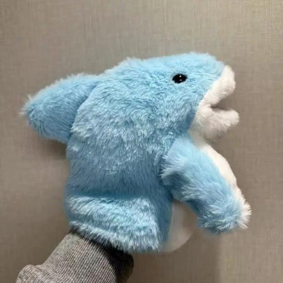 11" Hai Handpuppe Stofftier Ozeantiere Handpuppe mit beweglichem Maul Weiches Plüsch Hai Spielzeug für Kinder Rollenspiel Lehre Geschenk
