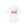 Anta National Flag T Shirts Unisex White Crew Neck Moderate Straight Fit 172030109-1