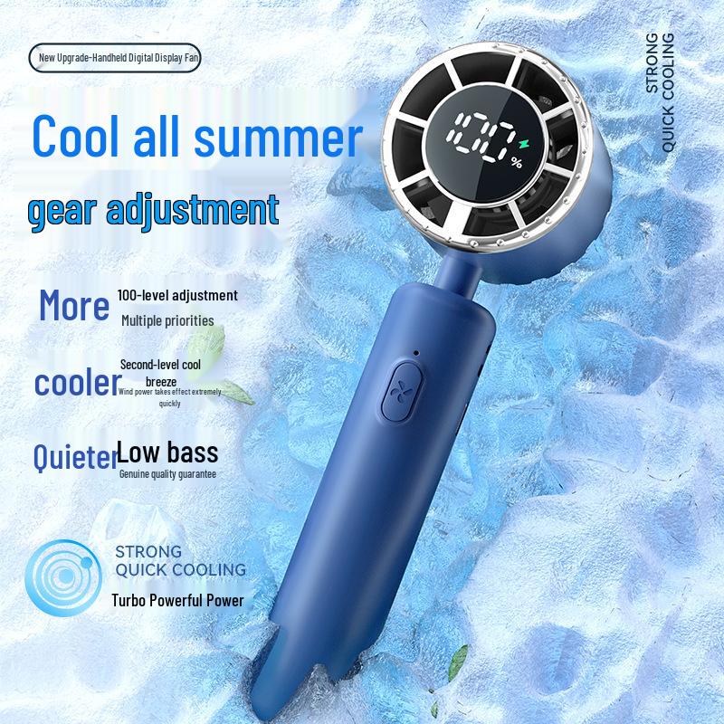 

Turbo 100-Speed Portable USB Handheld Fan - High Power for Outdoor Use 16.5*6.8*5.3cm