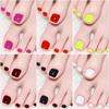 Full Cover Short Press On Toe Nails 96Pcs/Box Red High Saturation Fake Toe Nails for Home DIY Salon Foot Nail Decor